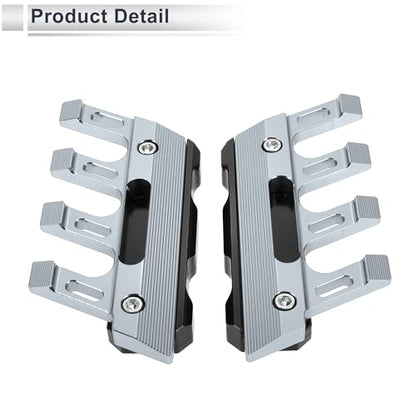 1 Set Motorcycle Fall Side Guard Front Fork Protector Front Fender Protection Mud Guards Side Guard Aluminum Alloy Titanium Tone