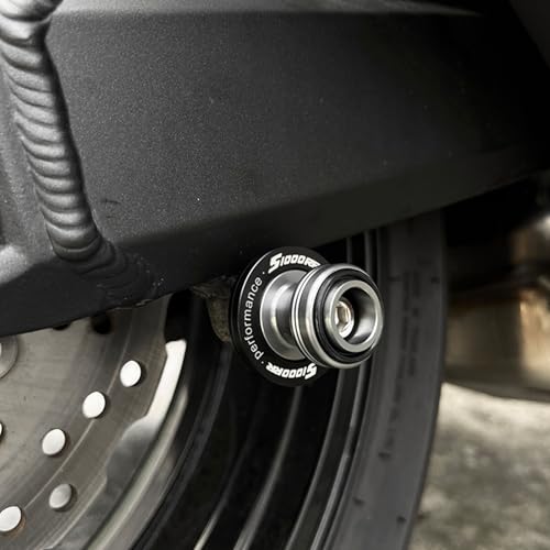 Compatible with Motorcycle S1000RR S1000R S1000XR S 1000RR 1000R 1000XR 2008-2023 2024 2025 2026 Front Wheel Axle Crash Protector Pad Rear Swingarm Spools Slider Stand Accessories (Black) - color: Black