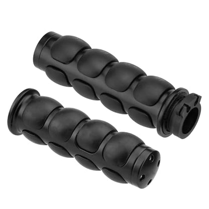 Motorcycle Hand Grips 1 Inch 25MM Handlebar Grip Throttle Non-Slip Universal Compatible with Harley Davidson Dyna Sportster 883 Road King Electra Glide Street Glide - color: Black-C