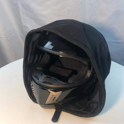 Pack of 2 Helmet Bags - Lightweight Motorcycle Helmet Storage Carrying Bags for Sport Riding Travel (Black)