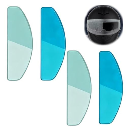 4 PCS Large Anti-Fog Film & Rainproof Film for Motorcycle Helmet Visor for Simpson Outlaw Bandit Carbon Speed Bandit Carbon, Ultra HD Helmet Shield Films, Clear Anti Fog Patch, Anti-Steaming