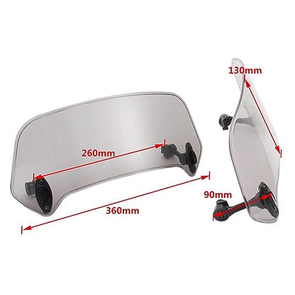 Motorcycle Windshield Extension Adjustable Spoiler Clamp-On For Pan America For For MT07 MT09 MT10 For R1 R3 FZ6
