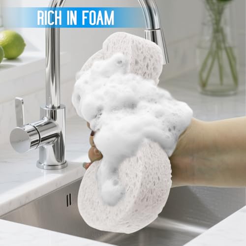 3PCS Car Wash Sponge, Heavy Duty Car Sponges for Washing, Car Accessories Large Sponges for Cleaning, Automotive Cleaning Supplies, Eco Friendly Sponge (7.68 x 3.74 x 1.38 Inch), White - color: White