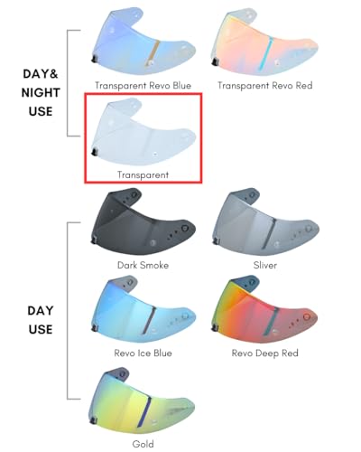 Compatible With EX0 T520 Motorcycle Helmet Visor R1 Air Face Helmet Shield Replacement ST1400 Tinted Visor (Transparent) - color: Transparent
