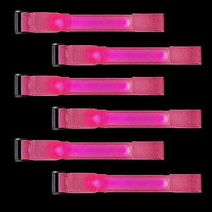M.best 8pcs LED Light Up Bracelets Glow Flashing Wristbands Glow in The Dark Party Supplies for Wedding, Raves, Concert, Camping,Sporting Events, Party Pink - color: 8pcs Pink