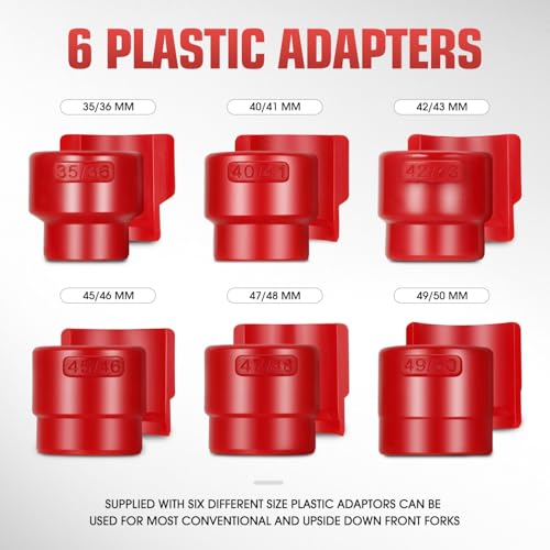 DNA MOTORING 14pcs Motorcycle Fork Seal Driver Set, Universal Fork Seal Driver Tool Kit on 35mm - 50mm, 35mm 36mm 40mm 41mm 42mm 43mm 45mm 46mm 47mm 48mm 49mm 50mm, TOOLS-00772