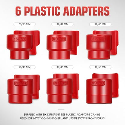 DNA MOTORING 14pcs Motorcycle Fork Seal Driver Set, Universal Fork Seal Driver Tool Kit on 35mm - 50mm, 35mm 36mm 40mm 41mm 42mm 43mm 45mm 46mm 47mm 48mm 49mm 50mm, TOOLS-00772