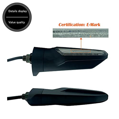 LED Turn Signal Light E-MARK Vehicle Inspection 4pcs set Motorbike Universal High brightness Winker DC12V - color: Smoke / 4pcs, size: Model 1