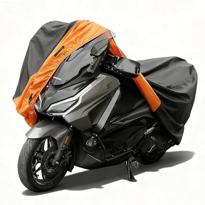 Favoto Motorcycle Cover for Harley Davidson Heavy Duty 420D Oxford | Touring Motorcycle Cover Waterproof Outdoor for Street Glide, Road Glide, Road King, Low Rider ST, Fat Boy Fits up to 108" - size: 108" - Side Box