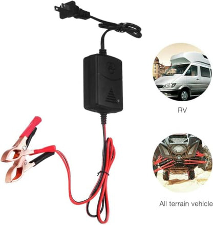Car Battery Charger 12V 1A Battery Charger Maintainer Trickle Charger for Boats Motorcycles ATVs Riding Mowers & Car Truck SUV RV 1Pcs (2)