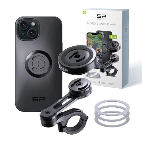 SP CONNECT Moto Bundle II with Anti Vibrations Module| SPC+ | Compatible with for iPhone 15 | Motorcycle Phone Mount |Phone Mount for Motorcycle Handlebars | Cell Phone Holder - style: iPhone 15