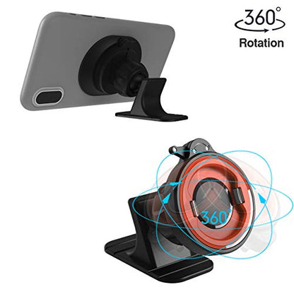 Car Phone Mount Without Magnetic, Stick On Dashboard 360° Rotatable Universal Cell Phone Holder with Ultra-Lock Quick Mount Strongest Adhesive Compatible with iPhone/Google 【Series C - 1st Gen】 - color: Car Phone Mount【Dashboard】