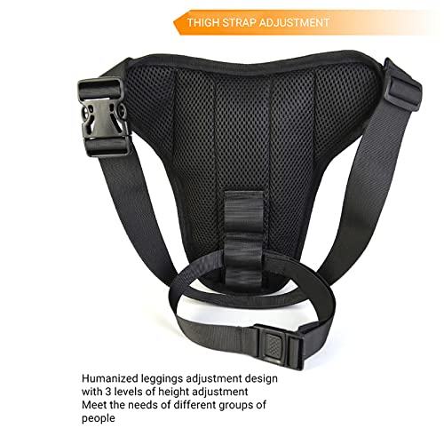 Motorcycle Leg Bag Waterproof Riding Waist Bag Messenger Bag Outdoor Casual Equipment PU+EVA Composite Shell Bag - color: Black