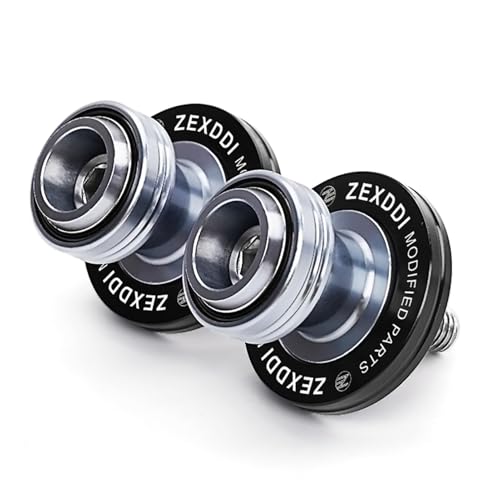 8MM Universal Fit For GSXR 600 750 1000 GSXS 750 Ninja 500 650 ZX6R ZX10R Z650 Z900 CBR 600RR 1000RR S1000RR CNC Motorcycle Swingarm Spools Sliders Stand Screws (Black) - color: Black