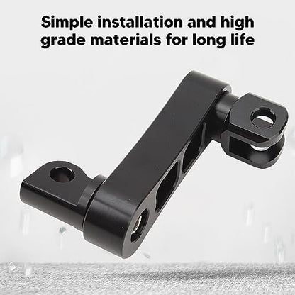 Motorcycle Foot Peg Highway Bracket 360° Adjustable Rugged Foot Peg Extension Bracket Aluminum Foot Peg Clamp Extensions Bracket for Touring (Black) - color: Black