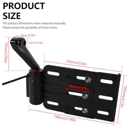Rear Side License Plate Bracket Holder w/LED Light for Harley Sportster XL883, XL1200, Dyna Low Rider FXDLS, Street Bob FXDB 2004-2020 Black - color: Style A-Black