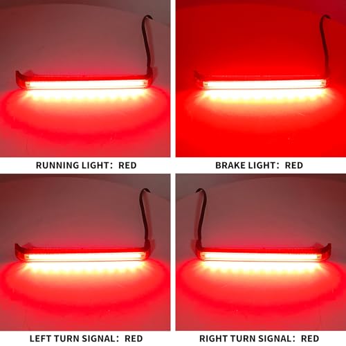 LED Saddlebag Tail Light with Running Brake Light and Sequential Turn Signal Lamp Fit for Harley Touring Street Glide Road King Road Glide Electra Glide Ultra Limited 2023.5-2025 (Red Lens) - color: 2023.5-Up Red Lens