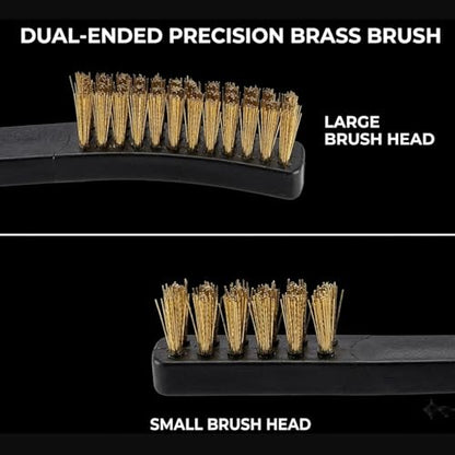 10 Pack Gun Cleaning Brushes, Double Ended Brass Wire Brush Set with Nylon Handle for Metal Parts, Hardware Tools, and Detailed Cleaning Tasks - size: 10 pcs Brass