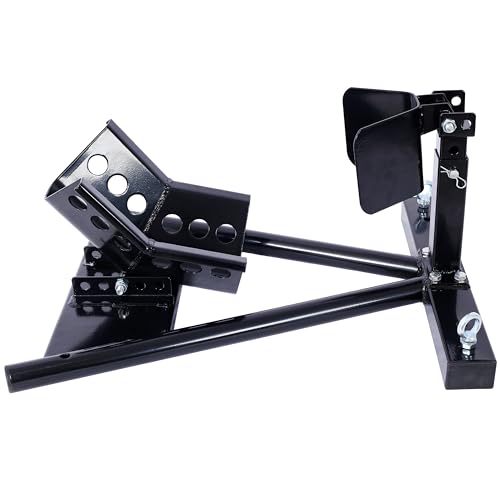Gecheer Motorcycle Front Tire Chock for 17-21 Inch Wheels – Adjustable Locking Stand, Black
