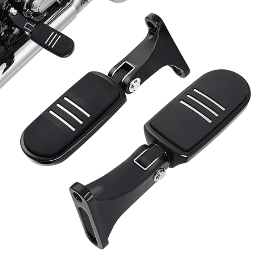 Amazicha Passenger Foot pegs Passenger Mini Footboard FootPegs Fit for Harley Davidson Touring Road King Electra Glide Road Glide Street Glide 1993-2024, Black