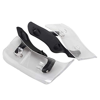 Clear Adjustable Side Wing Windshield Air Deflectors for Harley Road Glide 2015-2023 - color: Clear