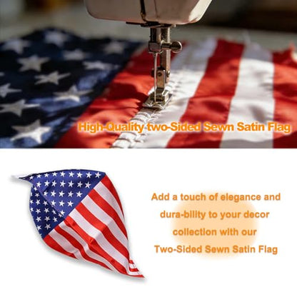 Motorcycle American Flag Pole Mount Kit Compatible for 1/2'' Rack, Black Chrome Flag Mount with Scratch-Proof Rubber Pads - For Harley Honda Goldwing CB VTX CBR Yamaha | Black Chrome Flag Mount with Scratch-Proof Rubber Pads - For Harley Honda Goldwing CB