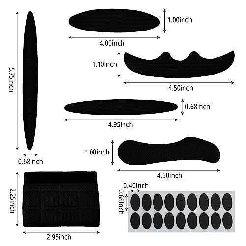 JHFGJGH 2 Set Cycle Helmet Pads, Universal Foam Pads for Motorcycle Bike Cycling Helmet (Black) - color: Black