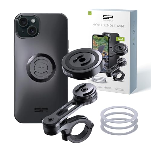 SP CONNECT Moto Bundle II with Anti Vibrations Module| SPC+ | Compatible with for iPhone 15 Plus| Motorcycle Phone Mount |Phone Mount for Motorcycle Handlebars | Cell Phone Holder - style: iPhone 15 Plus