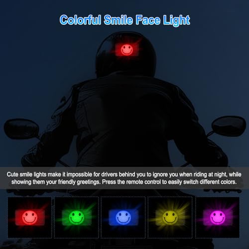 VSYSTO 2K Motorcycle Helmet Camera, 170° Super Wide Angle, Smile Face Spectral Light, Remote Control, WiFi, Waterproof, Night Vision, G-Sensor, Loop Recording