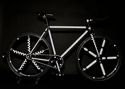 RydeSafe Reflective Decals - Hexagon Kit - Large - color: White