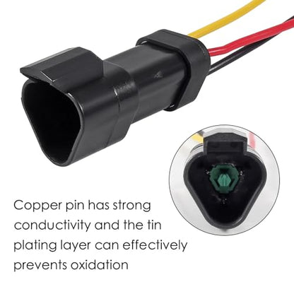 5Pcs 3 Pin DT Connector Car Electric Plug Connector Wire Harness Auto Waterproof Male Female Automotive Electrical Connector Auto Plug with 3 Wire for Car Truck Boat - size: 5pcs 3 pin DT