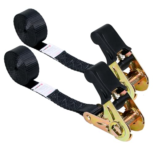 Endless Retractable Ratchet Straps 1650 lb Break Strength 1" x 4 Ft (No Hooks) Tie Down Kit Set Car Cargo Strap for Securing Stuff to Roof Rack,Travel Trailer/RV Battery,Motorcyle,Coolers,Water Tank - size: 1in x 4ft-2p