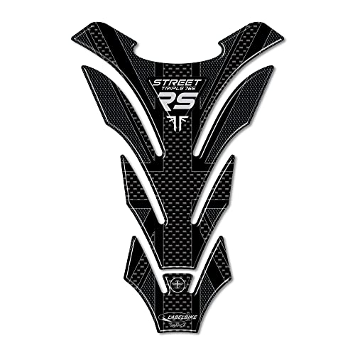 labelbike - 3D Sticker Motorcycle Fuel Tank Pad Protection and Decoration in Resin Compatible with Triumph Street Triple 765 RS 2023