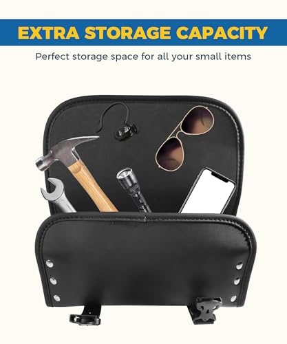 Motorcycle Handlebar Bag,Car Accessories Motorcycle Tool Bag,Pu Leather Motorcycles Fork Bag,Autobikes Side Bag with Straps,Motorcycles Bag,Autobike Storage Bag,Suitable for Most Autobike