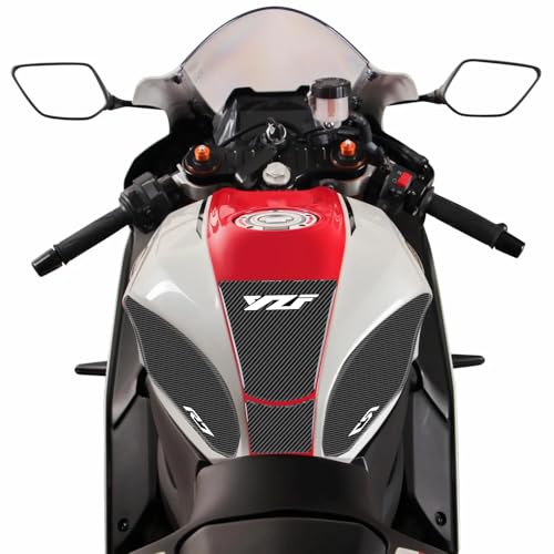 3D Motorcycle Tank Pad Gas Tank Protector Compatible with Yamaha YZF-R7 R7 3D Anti Slip Tank Pad Stickers Gas Oil Fuel Tank Pad Protectors,White - size: R7 -1