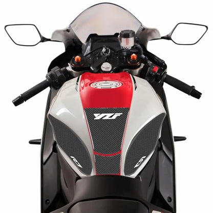 3D Motorcycle Tank Pad Gas Tank Protector Compatible with Yamaha YZF-R7 R7 3D Anti Slip Tank Pad Stickers Gas Oil Fuel Tank Pad Protectors,White - size: R7 -1
