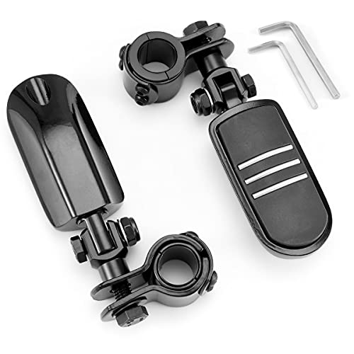 Motorcycle Highway Foot Pegs Motorcycle Highway Pegs Foot Rest Compatible with Harley Road King Street Glide Honda Suzuki Yamaha with 1"(25mm), 1 1/4" (32mm), 1 1/3" (34mm) Engine Guard