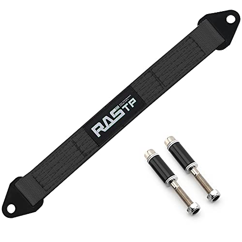 RASTP Limit Strap, Premium Quad Wrap Limit Strap Car Hauler Axle Straps Truck Wrecker Wheel Tie Down Strap with 10,000 Lb Webbing Strength (18 Inch, Black) - color: Black, size: 18 Inch