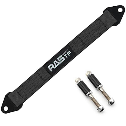 RASTP Limit Strap, Premium Quad Wrap Limit Strap Car Hauler Axle Straps Truck Wrecker Wheel Tie Down Strap with 10,000 Lb Webbing Strength (18 Inch, Black) - color: Black, size: 18 Inch