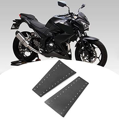 Qiilu Black Leather Motorcycle Brake Clutch Covers, 2pcs Motorcycle Lever Covers 15-18MM/0.59-0.71in Fringe Fit for/