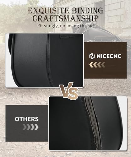 NICECNC Motorcycle Saddlebags Leather, 35L Large Capacity Throw Over Saddle Bags Motorcycle Side Luggage Bags with Cup Holders, Compatible with Sportster Softail Dyna Shadow Road King, 2PCS - size: 35L-Brown