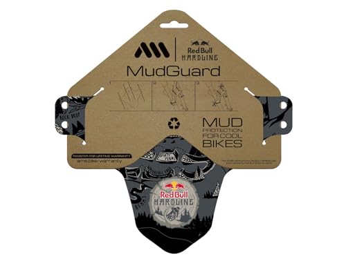 MTB Front Wheel Mud Guard Red Bull Hardline - Lightweight & Durable Protection - Universal Fit - Protect Against Mud, Water Spray and More - color: Red Bull Hardline