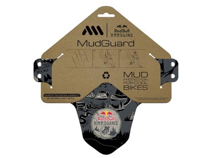 MTB Front Wheel Mud Guard Red Bull Hardline - Lightweight & Durable Protection - Universal Fit - Protect Against Mud, Water Spray and More - color: Red Bull Hardline