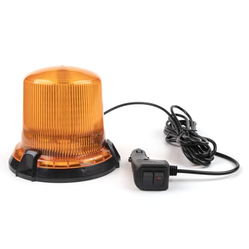 Amber Strobe Beacon Lights Magnetic, 90 LEDs Emergency Flashing Hazard lights, 12V Cigarette Lighter Plug Warning Light for Vehicles, Truck, Pickup, ATV, UTV,Camper,Boat