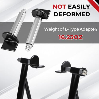 Motorcycle Rear Paddock Stand L-Shape Lift Attachment, Heavy-Duty Swingarm Spool Adapter for Sport Bike Rear Wheel Lift Stands