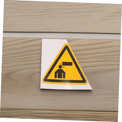Healifty 10pcs Caution Stickers for Machines Watch Your Head Triangle Signs Warning Sticker for Equipment Safety Caution Decals Adhesive Safety Signs