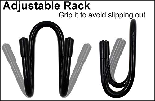YYST Flexible Over The Seat Hard Hat Rack Holder Back Seat Hanger Headrest Hanger Headrest Hook (Black X 2 Pack) - color: Black X 2 Pack