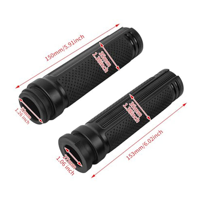 Motorcycle Hand Grips 1" Electronic Throttle Handlebar Grips Fit for Touring Trike 2008-2025 Softail 2016-2024 FLHR FLHTC FLHT FLFB FXFBS FXLR (All Black)