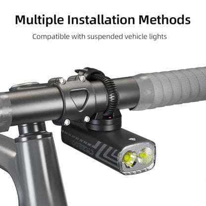 Out-Front Bike Mount Compatible with Garmin Edge, iGPSPORT, XOSS, CooSpo Magene, CYCPLUS GPS Cycling Computer&Lights Adjusted Between 28~40mm Suitable for Round Tube&Flat Handlebars (S6) - style: S6