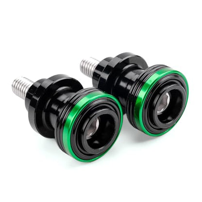 M8 Swingarm Spools Sliders, CNC Billet Aluminum Universal Paddock Rear Stand Screws Bobbins, Fits for CBR600RR CBR1000RR, GSXR600/750/1000, ZX6R ZX10R Z650 Z900, SV650,S1000RR– 2 PCS (Green) - color: Green
